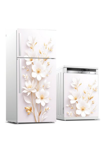Buzdolabı Ve Bulaşık Makinası Kapağı Kaplama Sticker - Kapak Folyo Desen Kaplama