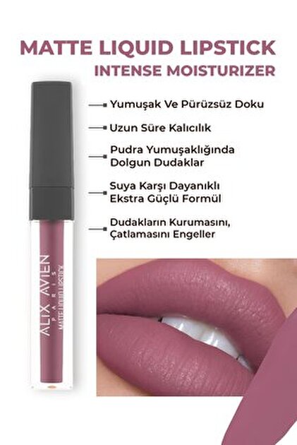 Alix Avien Uzun Süre Kalıcı Kadifemsi Kuruma Yapmayan Mat Likit