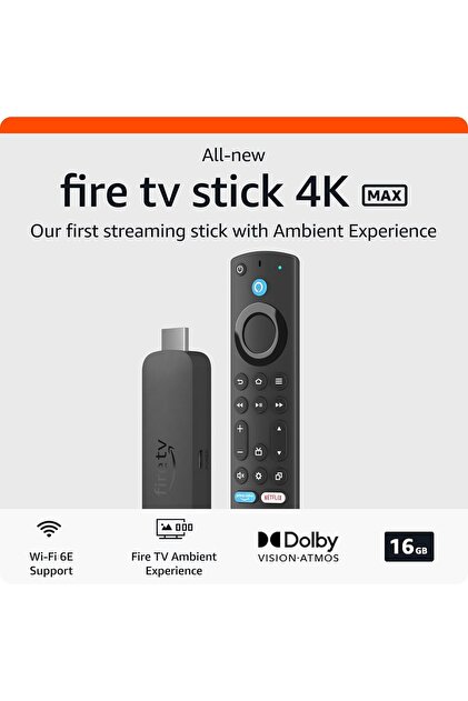 Amazon 🔥 Fire Tv Stick 4k Max | 16 Gb, Wi-fi 6e, Alexa Kumandalı