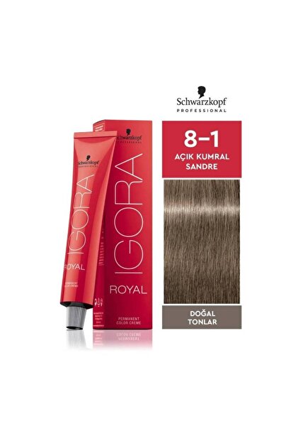 Igora Royal Doğal Tonlar 8-1 Açık Kumral Sandre Saç Boyası 60ml