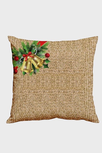Beige New Year New Year Christmas Christmas Throw Pillow Case Krl1292