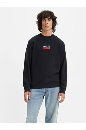 Levi's Levis Bisiklet Yaka Siyah Erkek Sweatshırt A2824-0007_LSET2