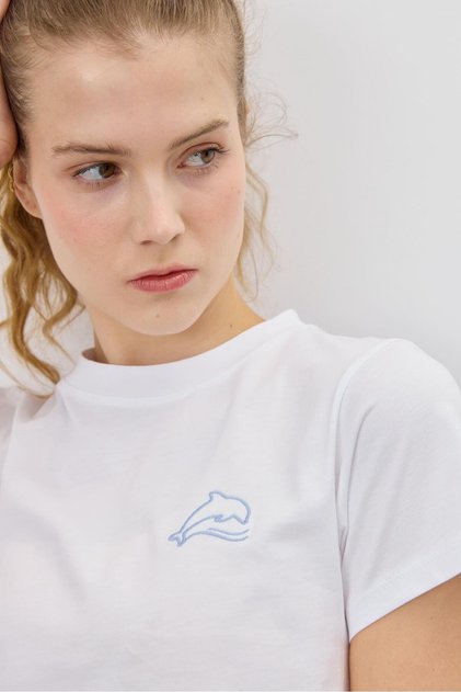 Women's Dolphin Printed Short Sleeve T-Shirt