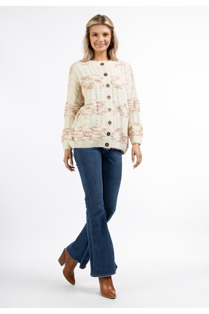 Damen Strickjacke mit Knöpfen