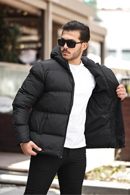 trapstar Men's down Jacket - Hoodie and Logo- Trendyol