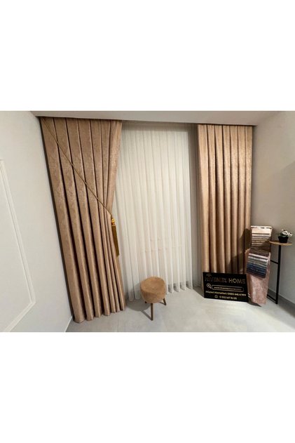 Pera Gold 1/3 Sik Pleated Background Curtain Apm