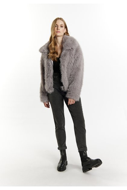 Jacke aus Webpelz