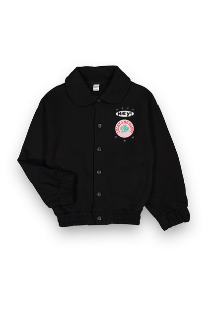 Girl's Medium Thickness Basic College Jacket-Cardigan