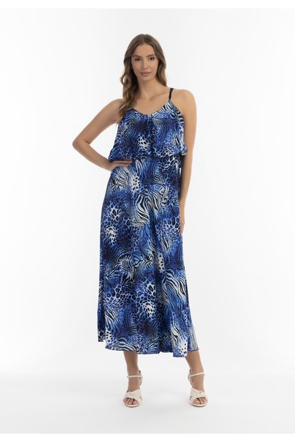 Maxikleid mit Animal-Print