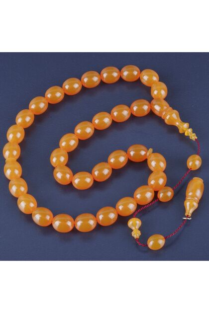 Dice Amber Beyzi Cut 10X12Mm Rosary