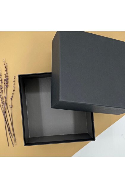 carton box Karton Kutu Siyah Sert Hediye Kutusu 21 x 21 x 9,4 cm 1