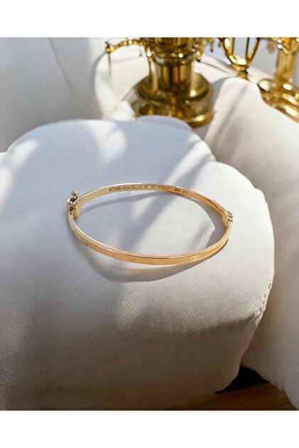 14k Altın Unisex Bilezik ( Gümüş Kolye Hediyeli)