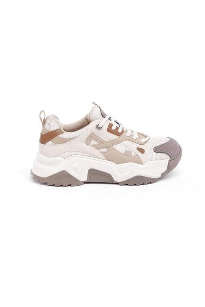 Bağcıklı Yüksek Taban Kadın Sneaker