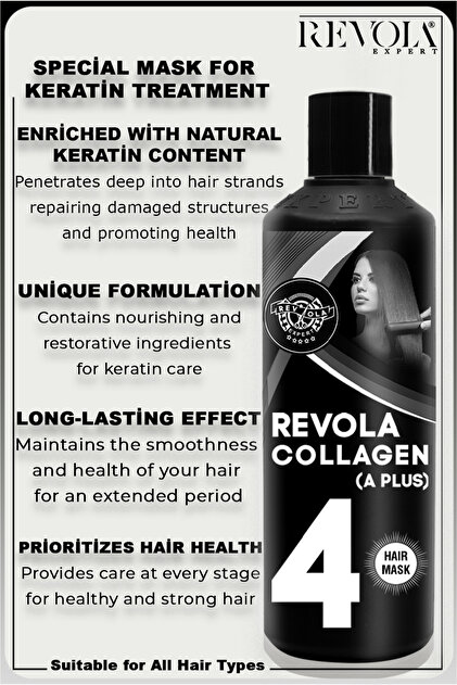 REVOLA EXPERT Collagen Saç Maskesi Aşırı Yıpranmış Zayıf Saçlar