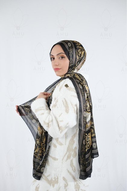Vual İpek Şal Siyah