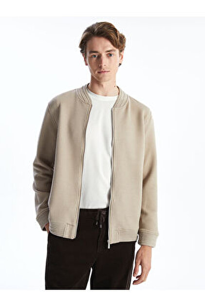 Mavi Yarı Fermuarlı Kanguru Cepli Gri Sweatshirt 0211684-70074
