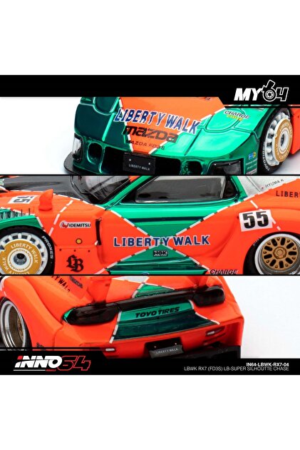 Inno 64 Models 1:64 INNO64 LBWK RX7 (FD3S) LB-Super Silhouette