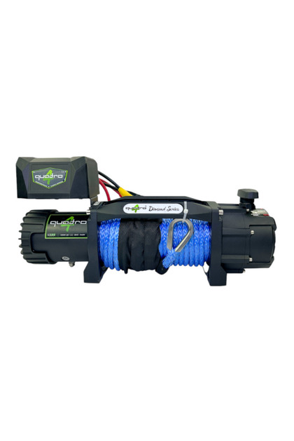 12V 13500 LB Mavi Sentetik Halatlı Vinç Off-Road Vinci