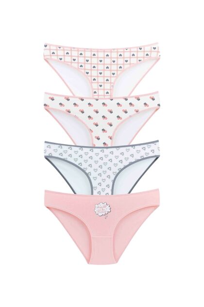 Women's Multicolored Cotton Lycra Panties Eco Pack of 4