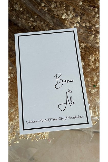 Nişan, Kına Hatırası Anahtarlık Kartı 9,5x15 Cm 49 Adet - Arl Etiket Tasarım