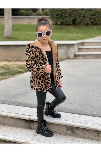 Bebeğimin Dolabında Kız Çocuk Leopar Mont - Fiyatı, Yorumları