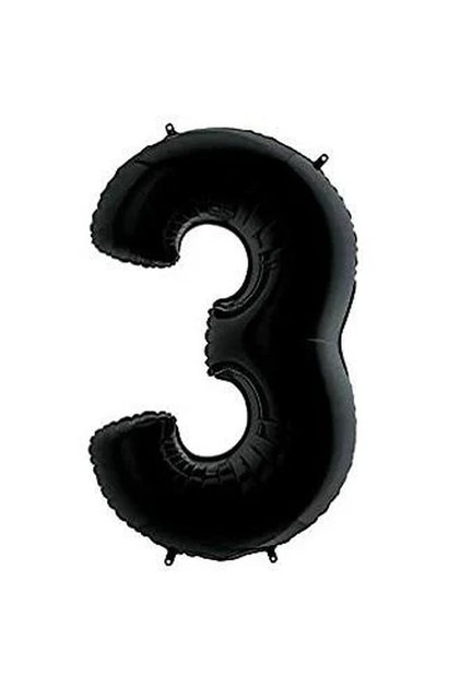 Black 3 Figures Foil Ballon 34" 76 cm