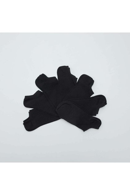 Pack of 4 pairs of invisible socks BLACK