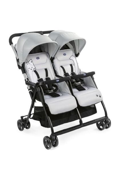 Chicco Ohlala 2 Silver Cat Twin Ultra Hafif Ikiz Bebek Arabası