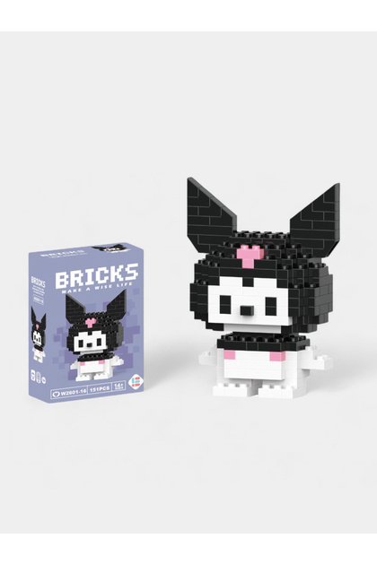 Bricks make a wise life Kitty Kuromi Mini Kuromi Karakter Figür