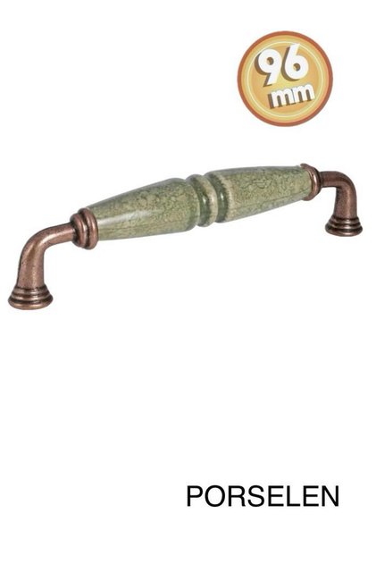 Green-Copper-(9,6cm)-Porcelain Metal Handle Handle Cabinet Drawer Furniture Kitchen Kulb-Pearl96Mm-Stk3319