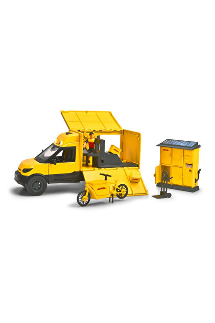 TOYFEST Dickie Toys 25 CM DHL Delivery Set Işıklı Sesli Kargo