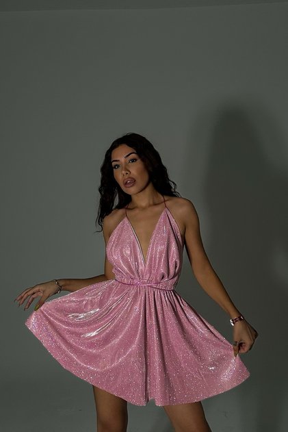 Silver Short Dress (Special Design Glitter Dress)