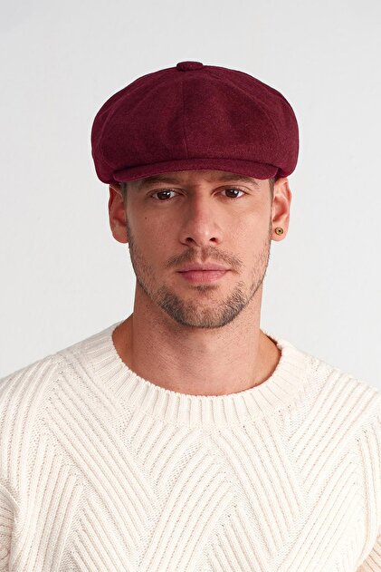 Men's Burgundy Cap Baretta Blinders Hat