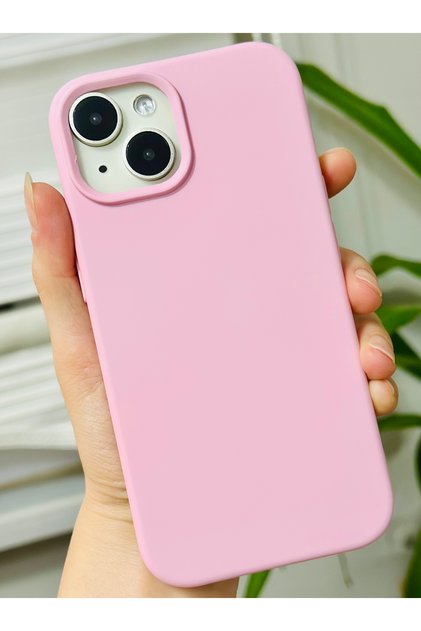 Iphone 13 - 14 - 15 Uyumlu Içi Kadife Leke Tutmaz Sıvı Silikon Lansman Kılıf