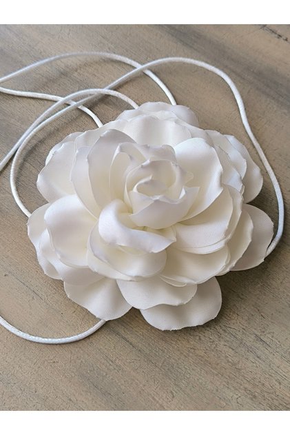 Necklace/choker Necklace/double Layer Fabric Flower Necklace (bk7)