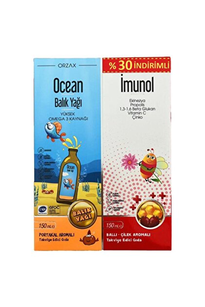 Orzax Ocean Portakal Balık Yağı 150 Ml + 150 Ml Şurup %30 - Fiyatı