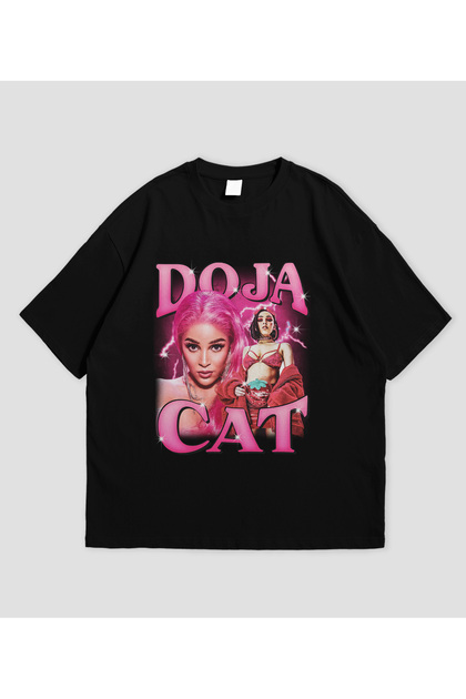 SVART WEAR Doja Cat - Retro Tasarımlı Unisex Oversize T-shirt