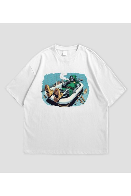 Unisex Oversize T-Shirt with Mf Doom Design