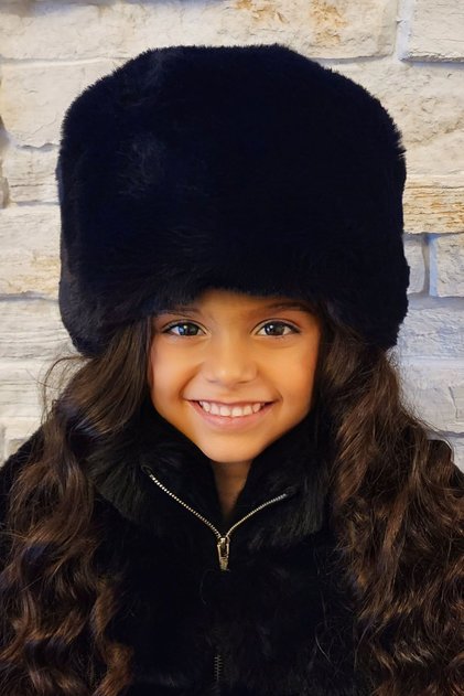 Young Girl's Winter Plush Hat Faux Fur Russian Style Kalpak