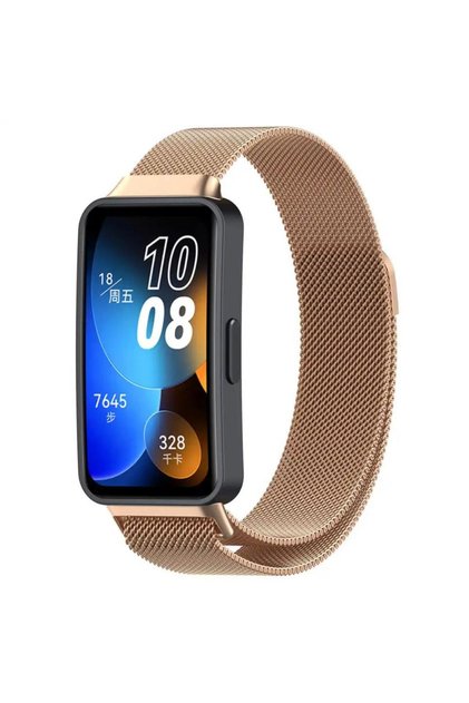 Huawei Band 8 Kordon Metal Mıknatıslı Hasır Kayış