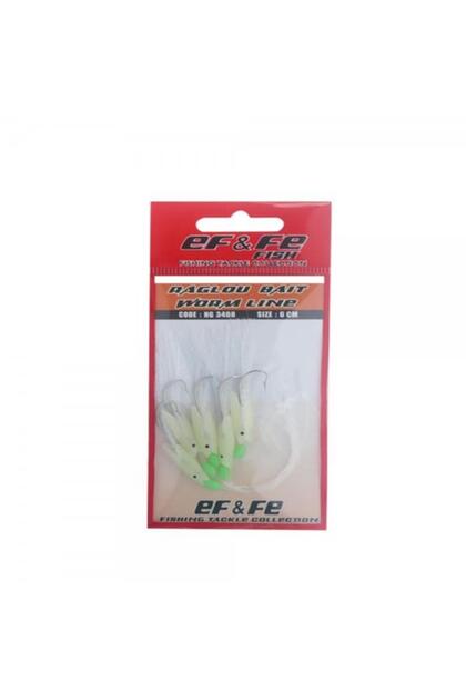Raglu Bait Worm 6cm Fosforlu Kurt Çapari Glow HG3408