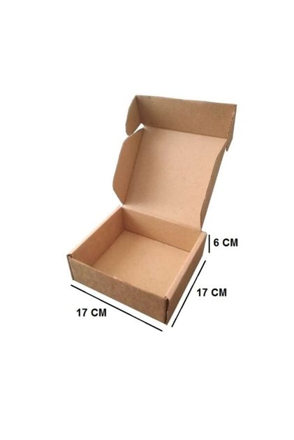 E-ticaret Paketleme Kutusu 17x17x6 Cm Esmer 25 Adet
