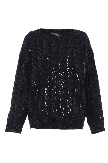Strickpullover mit Pailletten