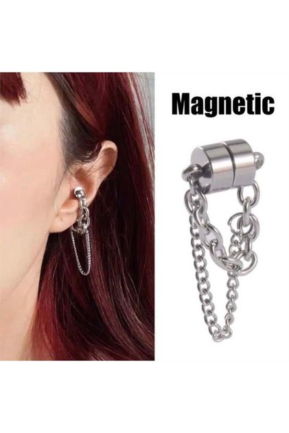 Magnet Double Chain Earrings
