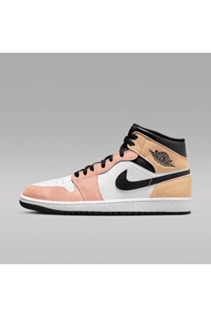 Nike Air Jordan 1 Mid SE Flight Club Beyaz Turuncu Sarı Erkek