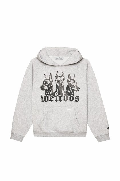 Grey Fog Rhinestone Stone Sweatshirt Hoodie
