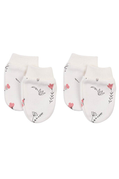 100% Cotton 2-Piece Newborn Combed Baby Gloves