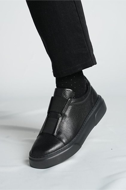 Gogh Model Lastikli Detaylı Natural Deri Sneaker Ayakkabı