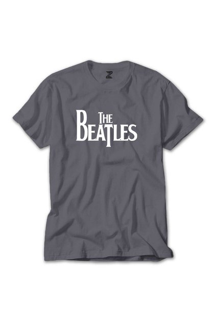 The Beatles Logo Gray T-Shirt