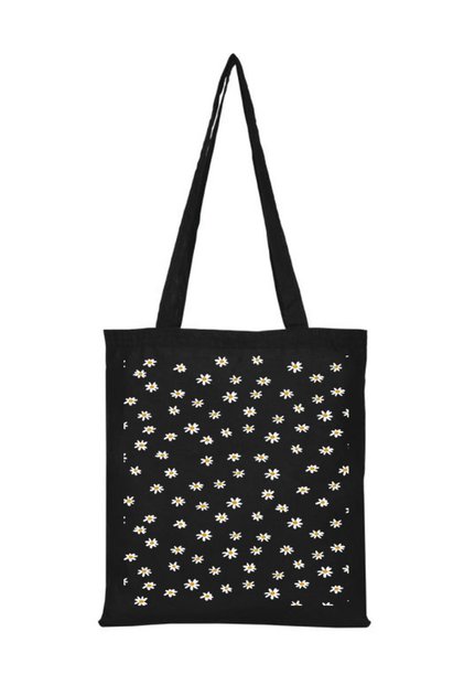 Daisy Raw Black Cloth Bag